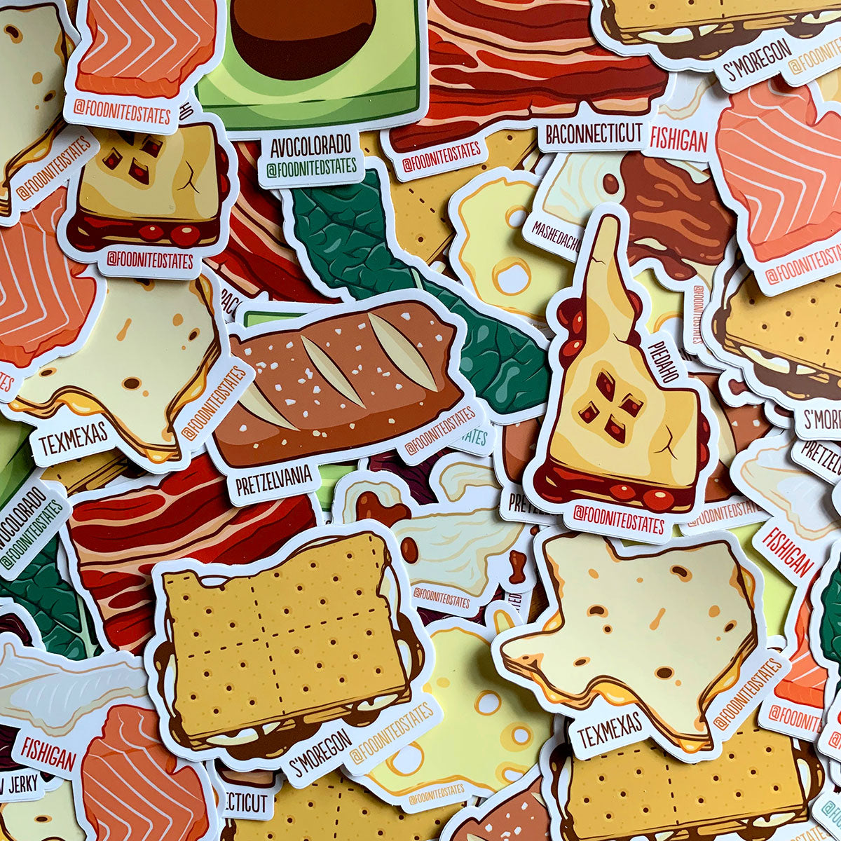 Foodnited States Sticker Six-Pack